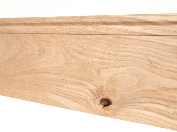 Solid Skirting Board Oak Rustic 20x130 unfinished 1,5-2,5m Hamburger, knots NOT filled - Copy